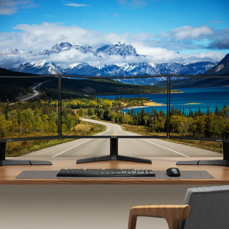 KOORUI 24 inch Curved Gaming Monitor 180Hz FHD 1080P, 1ms 1500R Display 24E6CA AMZ