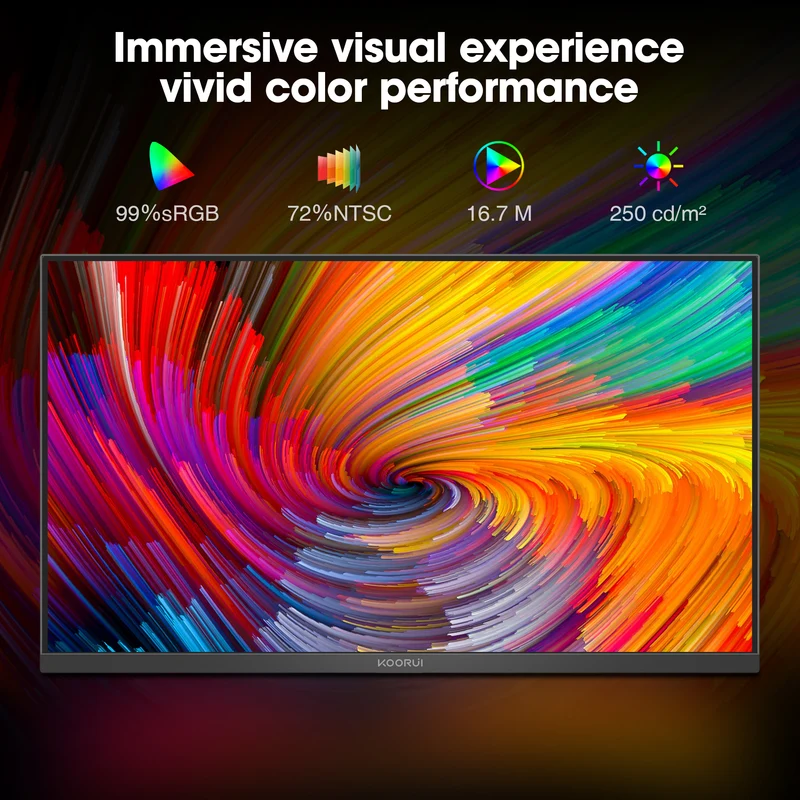 KOORUI 24'' FHD 1920×1080p Computer Monitor, 100Hz PC Monitor, HDMI&VGA VESA, E2412F WAL