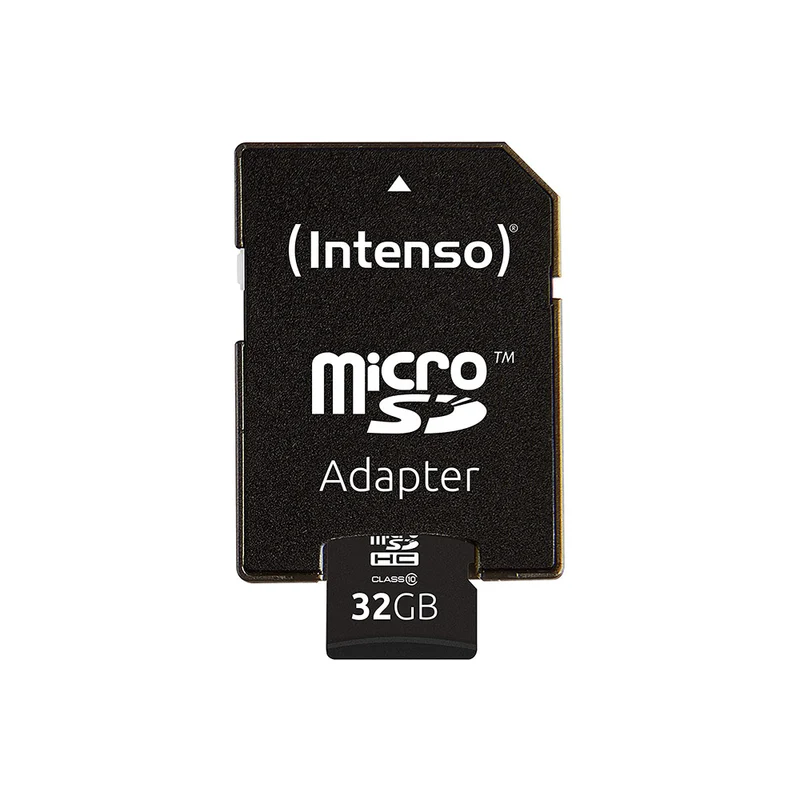 Carte Mémoire Micro SD 32Go Intenso avec adaptateur SD-SDHC - 3413480