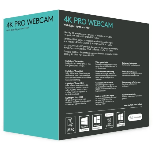 Webcam Logitech BRIO 4K Ultra HD - 960-001106