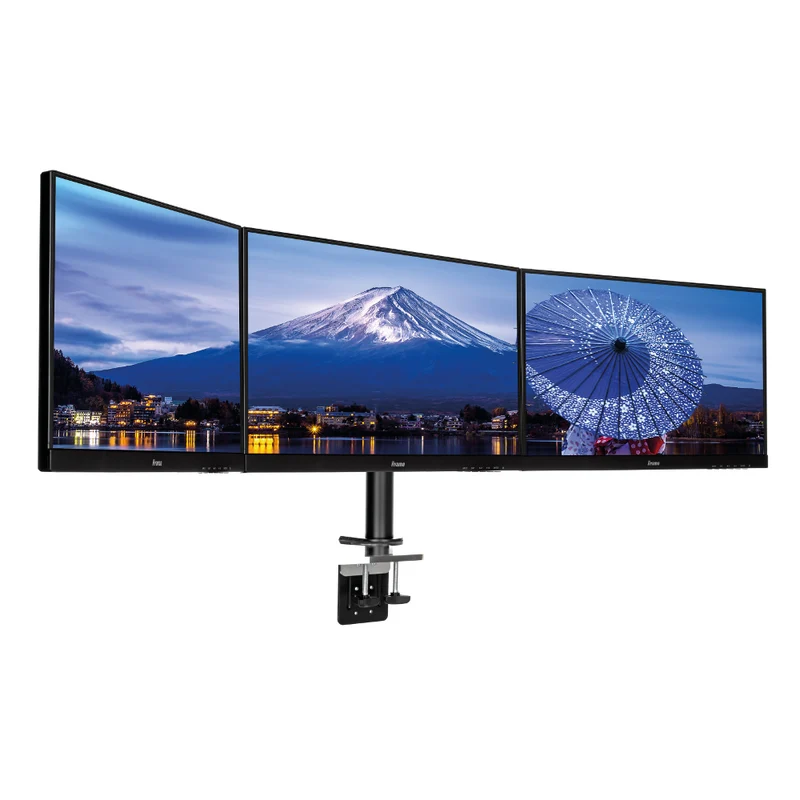 Support de bureau avec pince pour 3 moniteurs - DS1003C-B1