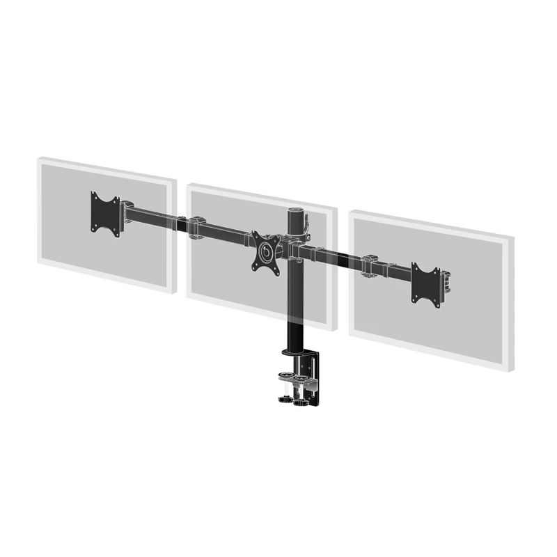 Support de bureau avec pince pour 3 moniteurs - DS1003C-B1