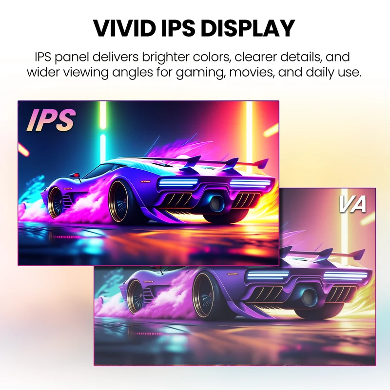 CRUA 32" 2K 75Hz IPS Computer Monitor, QHD 1440P with Build-in Speakers, 100% SRGB,FreeSync,HDMI Port-White