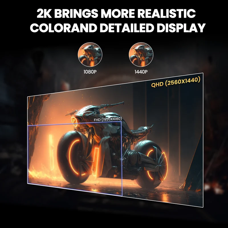 CRUA 27'' 2K 360Hz IPS Gaming Monitor, QHD 1440P, 120%sRGB, Built-in Speakers, Height/Pivot/Swivel/Tilt Adjustable, FreeSync, DP1.4 & HDMI2.1, Wall Mount-Black