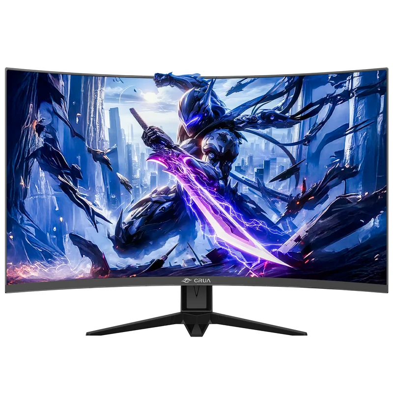 CRUA 27'' 2K 260Hz Curved Gaming Monitor, QHD 1440P,1800R, with Built-in Speakers, Support AMD FreeSync, 120% sRGB, Blue Light Filter, Wall Mountable-Black