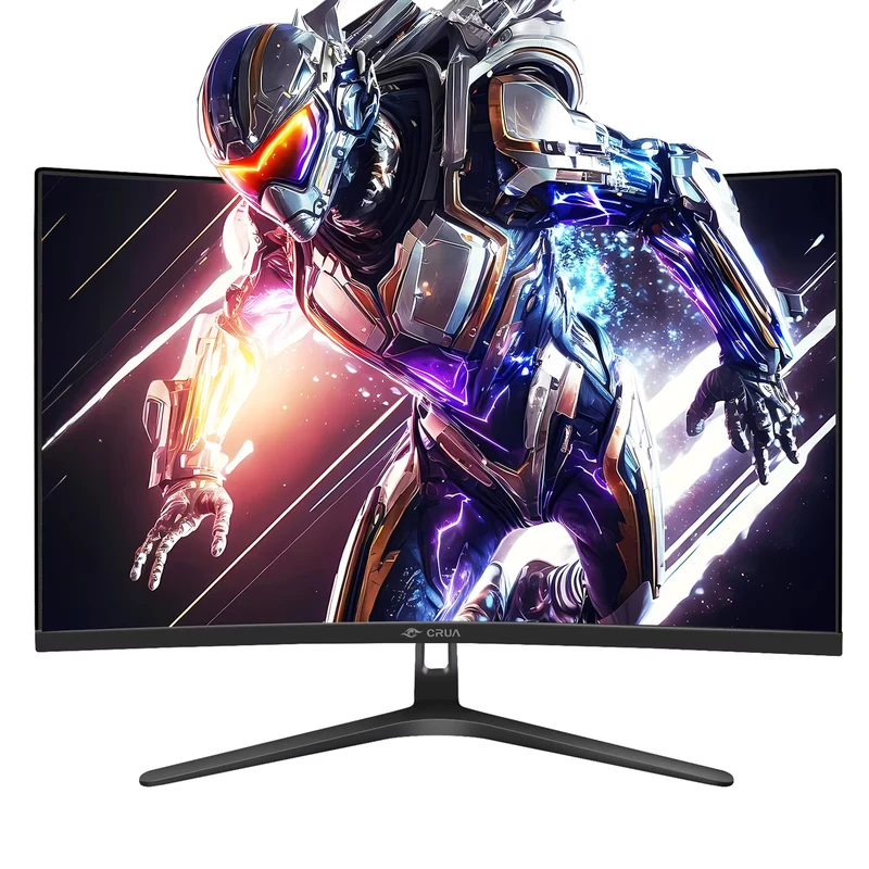 CRUA 27" 280Hz Curved Gaming Monitor, Full HD 1080p, 1800R Curvature VA Panel, 120% sRGB, AMD FreeSync, Low Blue Light, DP 1.2/HDMI 1.4, Wall Mountable-Black