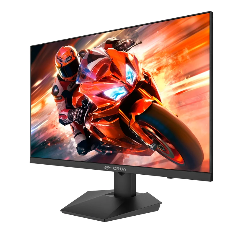 CRUA 27 inch Gaming Monitor, IPS UHD(3840x2160P) 160Hz, 120% SRGB, Support FreeSync, Height adjustable, Lighting effects, Built-in Speakers, HDMI & DP, Black