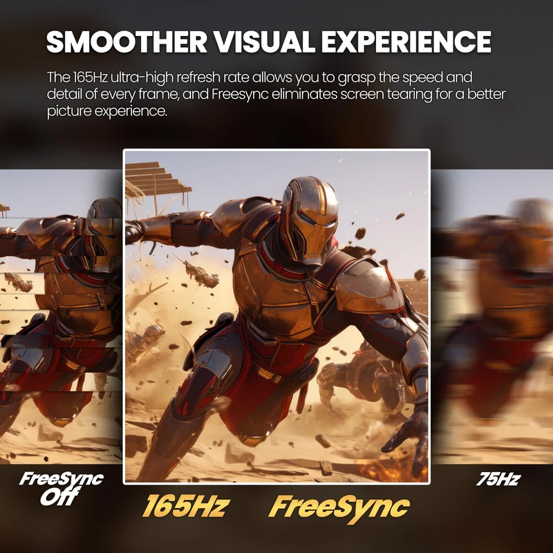 CRUA 34" WQHD 165Hz Ultrawide Curved Gaming Monitor, 1500R, FreeSync, Black 21:9 Display With 120%sRGB Color, HDMI 2.0, DP 1.4, 3.5mm Audio Out and 75x75mm Wall Mount For PC Gaming, Editing and Work