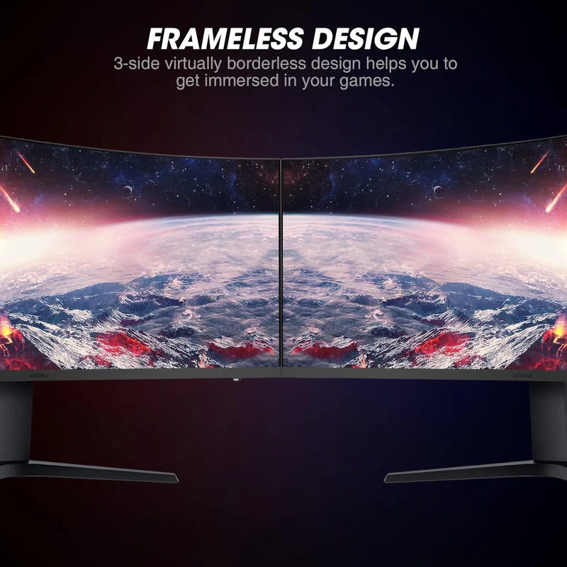 KOORUI 34E6UC 34-inch VA WQHD 180Hz Curved Gaming Monitor