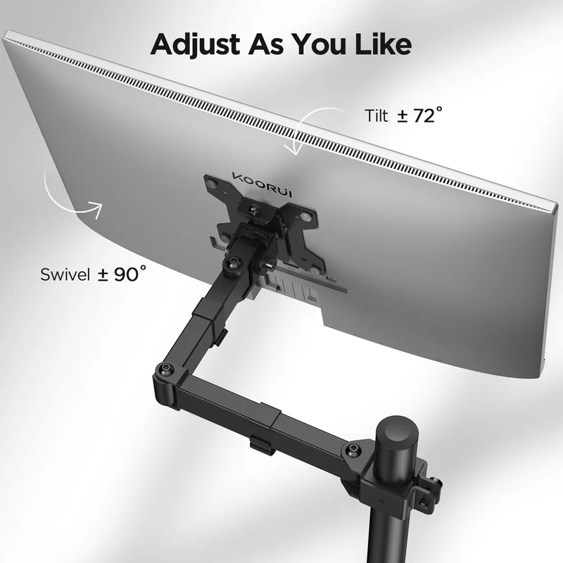 KOORUI KR10G Single Monitor Stand Desk Mount for 13-32 Inch Holds Screens