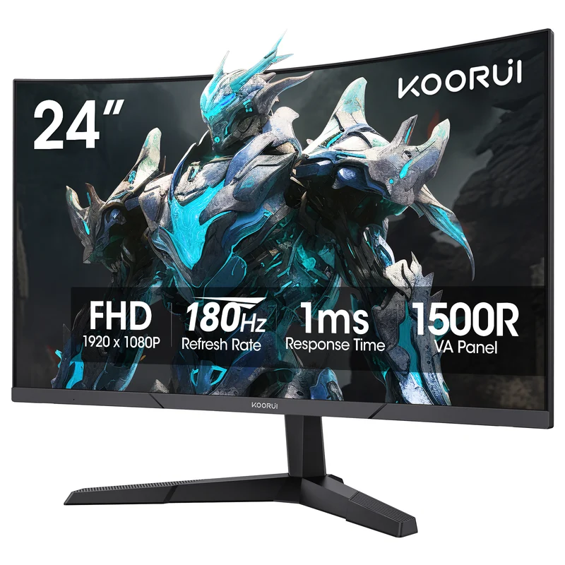 KOORUI 24E6CA 24-inch VA FHD 180Hz Curved Gaming Monitor