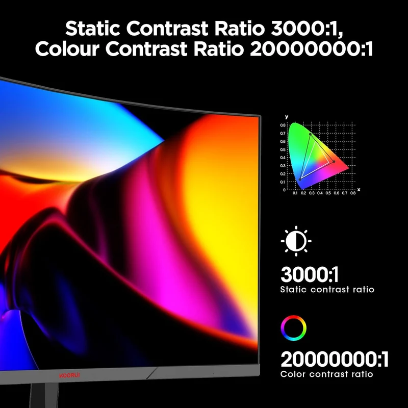 KOORUI 24E6CA 24-inch VA FHD 180Hz Curved Gaming Monitor