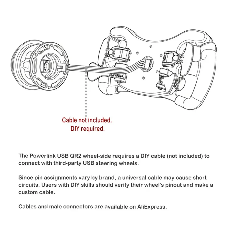 Powerlink USB QR2 Wheel Side (70mm PCD)
