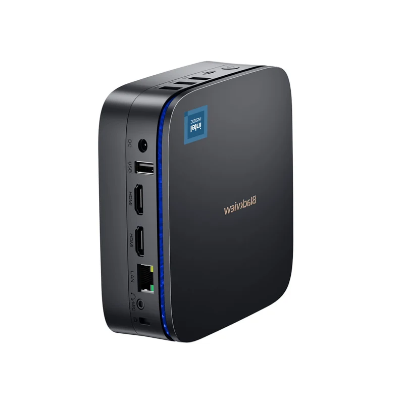 Blackview MP60 - Mini PC 0.852L, Intel® Processor N-series，512G/1TB SSD, Windows 11 Pro, Affichage UHD 4K à double écran, 2 ports HDMI