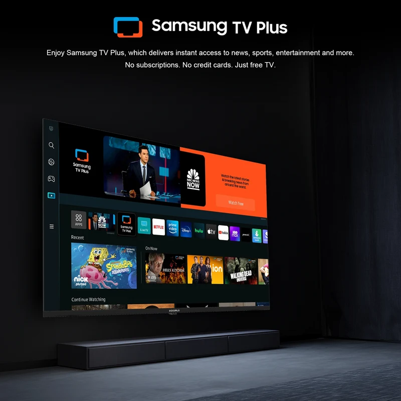 KOORUI K85D3UQ-T8, 85 pouces, 4K QLED, TIZEN TV, Design sans bords, Son dynamique avec Dolby Audio, Finition métallique haut de gamme