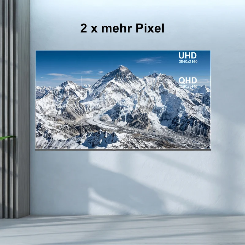 KOORUI K85D3UQ-T8, 85 pouces, 4K QLED, TIZEN TV, Design sans bords, Son dynamique avec Dolby Audio, Finition métallique haut de gamme