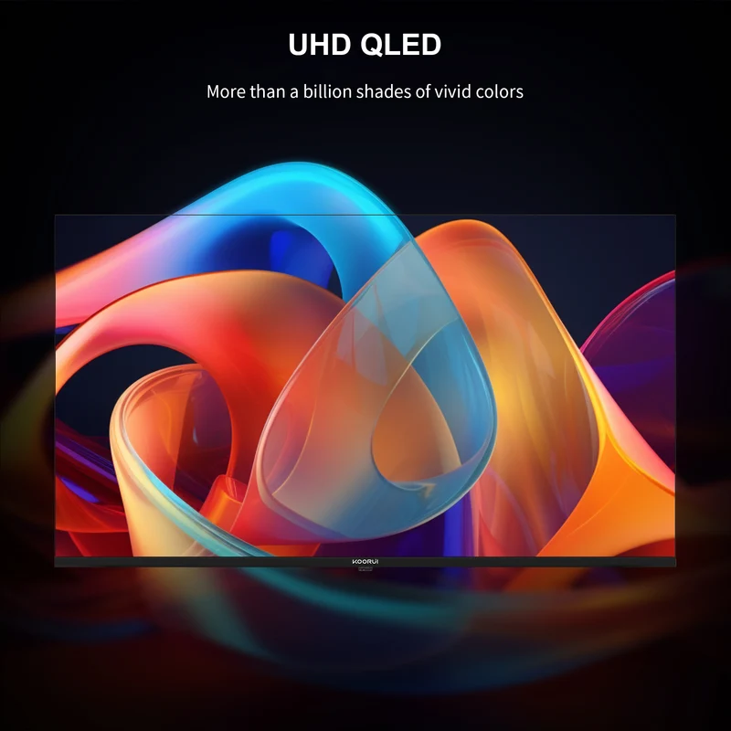 KOORUI K65N3UQ-T8, 65 pouces, 4K QLED, TIZEN TV, Design sans bords, Son dynamique avec Dolby Audio, Finition métallique haut de gamme