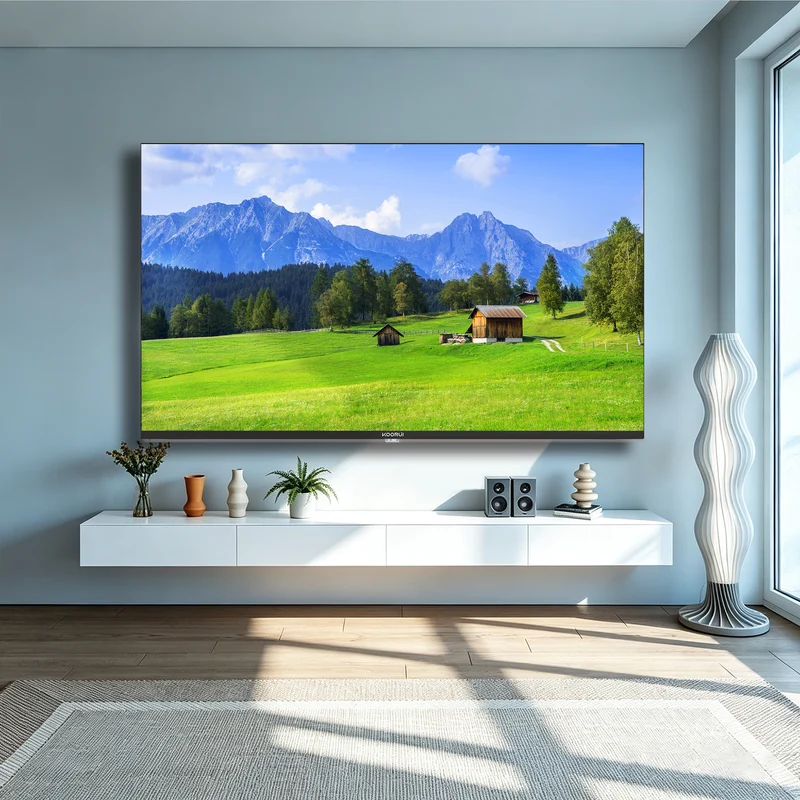 KOORUI K55Q1UQ-T8, 55 pouces, 4K QLED, TV Tizen, Design sans bordure, Son dynamique avec Dolby Audio, Finition métallique haut de gamme