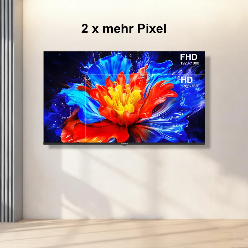 KOORUI K55Q1UQ-T8, 55 pouces, 4K QLED, TV Tizen, Design sans bordure, Son dynamique avec Dolby Audio, Finition métallique haut de gamme