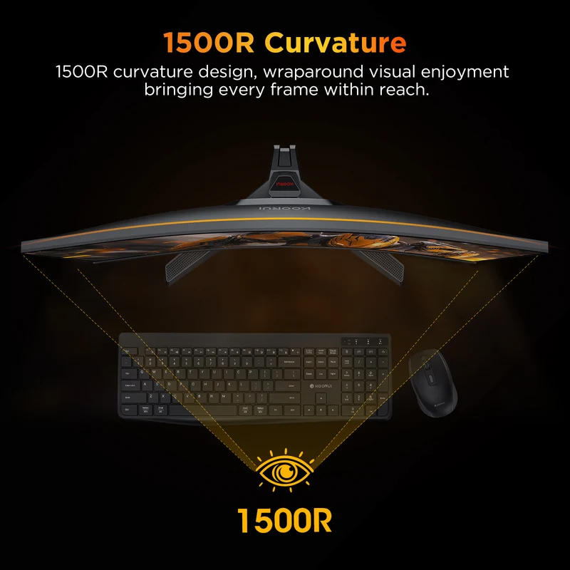 KOORUI G3221SC 31.5-inch QHD 170Hz Curved VA Gaming Monitor