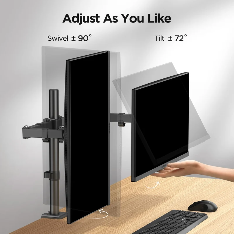 KOORUI KR20G Double monitor mount for 13 to 27-inch monitors
