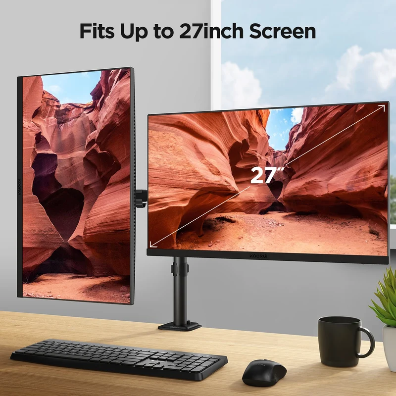 KOORUI KR20G Double monitor mount for 13 to 27-inch monitors