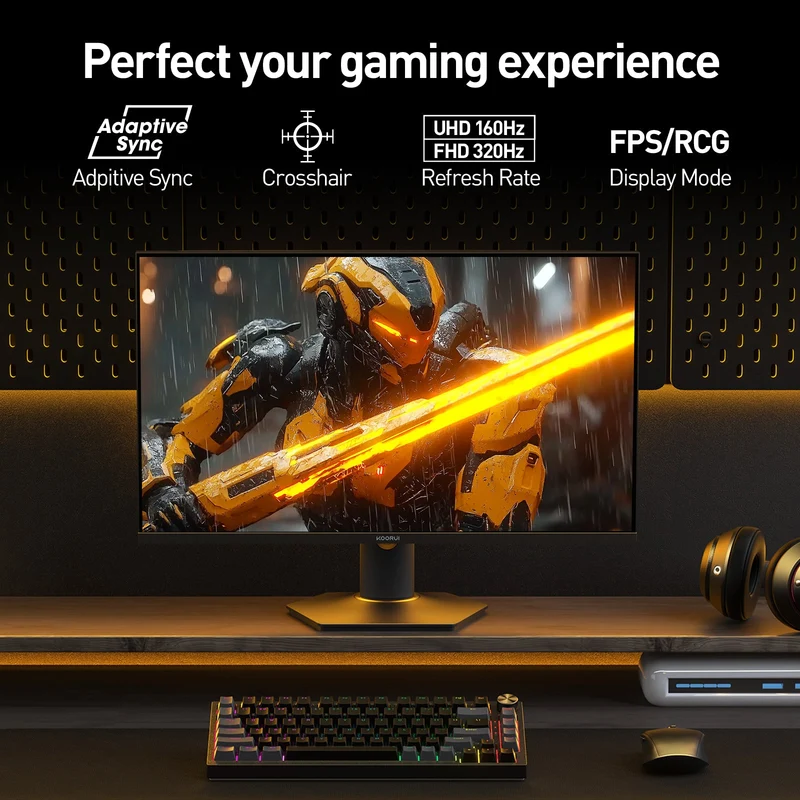 KOORUI S2741LM 27-inch Gaming Monitor IPS/MINI LED Dual Mode UHD 160Hz / FHD 320Hz