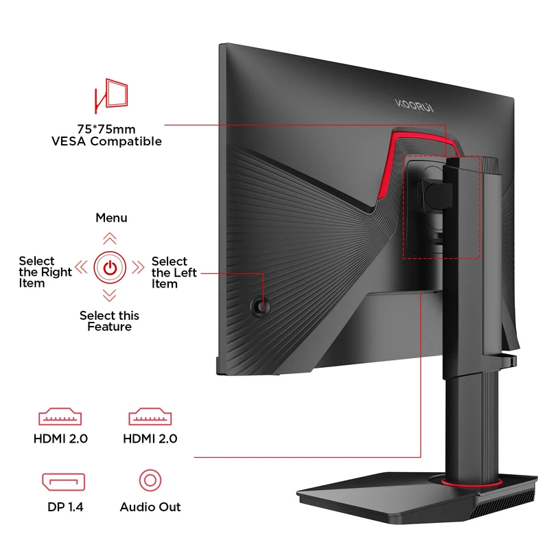 Moniteur de jeu KOORUI G2511E 25 pouces IPS FHD 320 Hz