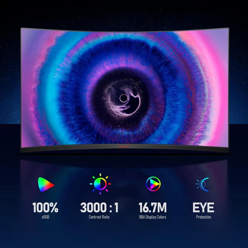KOORUI 32E6QC Écran gaming incurvé VA QHD 170 Hz 1500R de 31,5 pouces