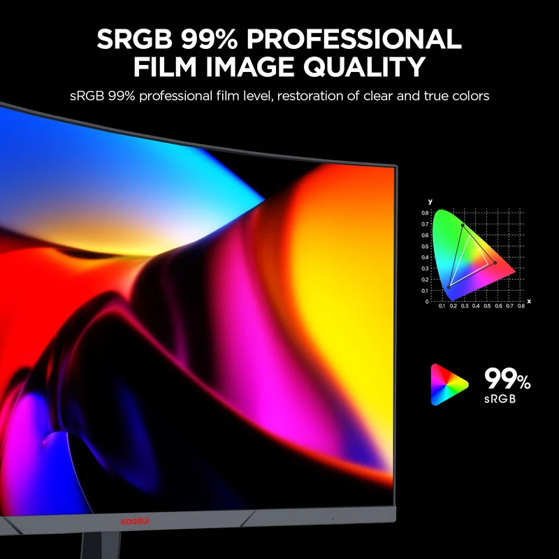 KOORUI 27E6CA Curved VA FHD 180Hz 27 Inch Gaming Monitor