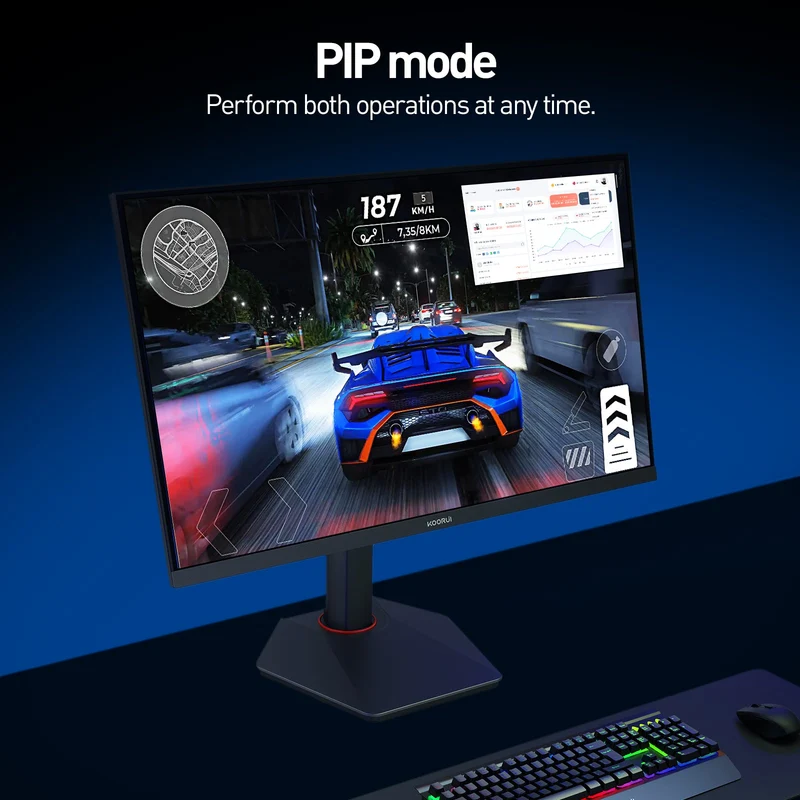 KOORUI G2741L Moniteur de jeu 27 pouces IPS 4K UHD double mode 160 Hz + UHD / 320 Hz + FHD