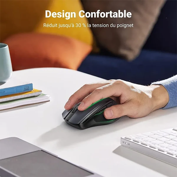 Ugreen Souris sans fil Design Egr 2,4 GHZ/15M Noir (90545)