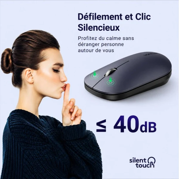 Ugreen Souris sans fil 2,4Ghz/10M Noir (90372)
