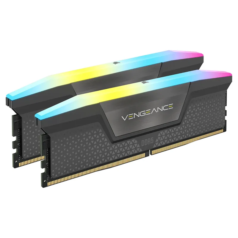 Corsair Vengeance RGB DDR5 2x32Go 6000MHz CL30 - Gris