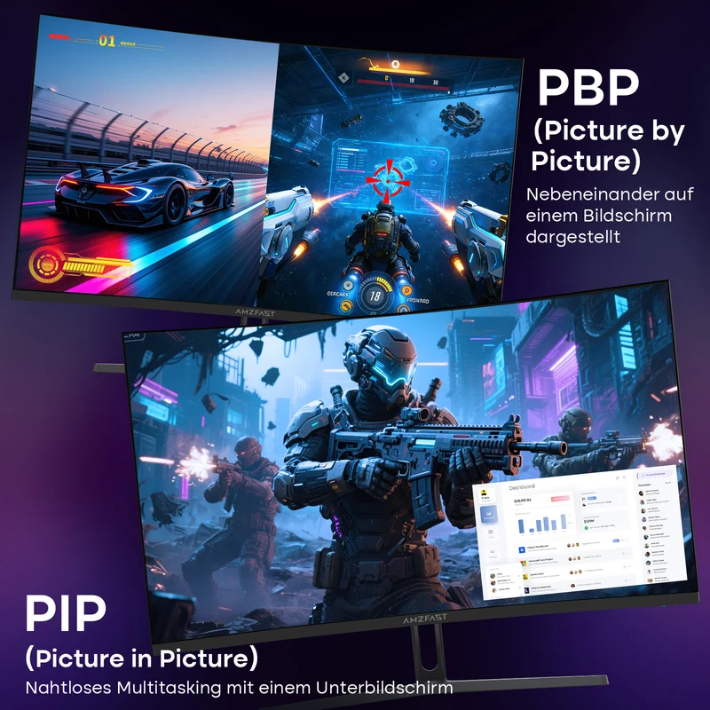 AMZG27C1Q Pro-280, 27" Curved Gaming Monitor QHD 2560x1440 280Hz