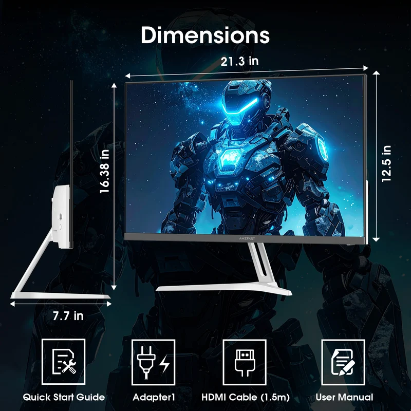 AMZG24X1W, 24" White Gaming Monitor FHD 200Hz