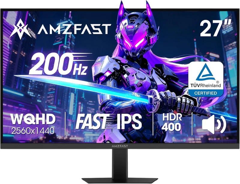 AMZG27F5Q, 27" Gaming Monitor QHD 2560x1440p 200Hz