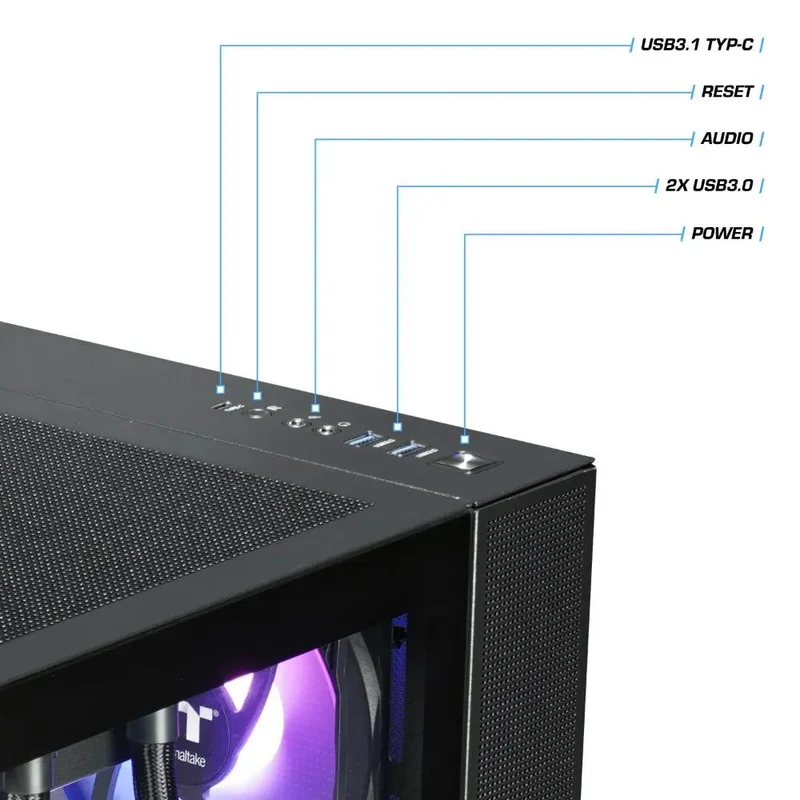 Purple Behemoth RTX 5070TI Black LCGS Gaming PC