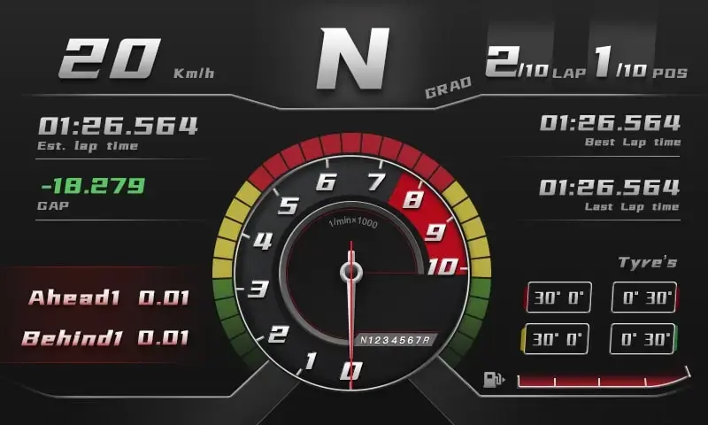 R800 Digital Dash
