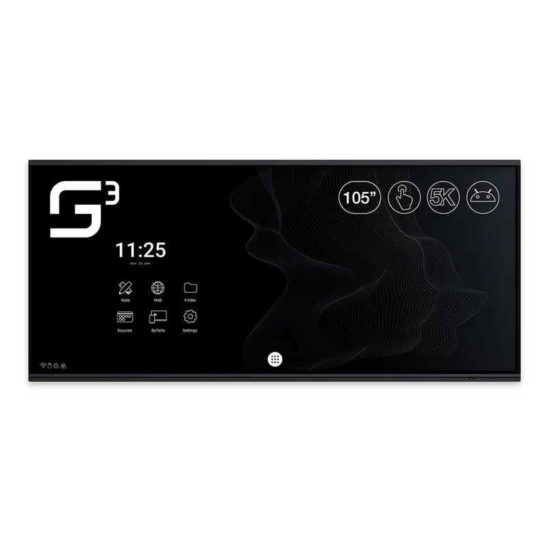 Ecran interactif tactile Superglass 3 SpeechiTouch | 105" (Wi-Fi et licence mirroring inclus)
