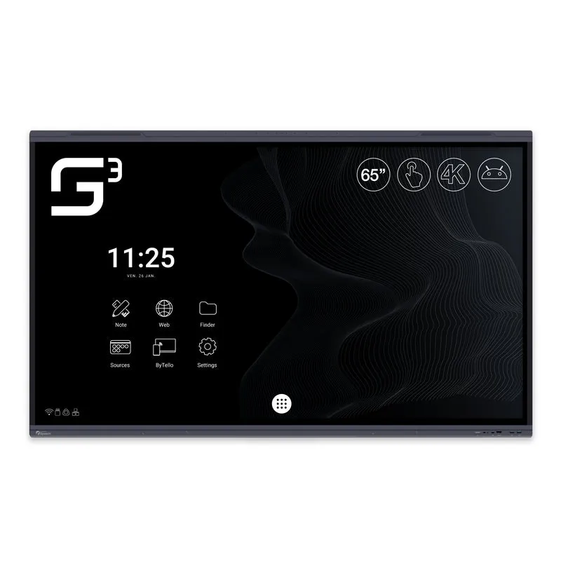Ecran interactif tactile SuperGlass 3 SpeechiTouch | 65" (Wi-Fi et licence mirroring inclus)