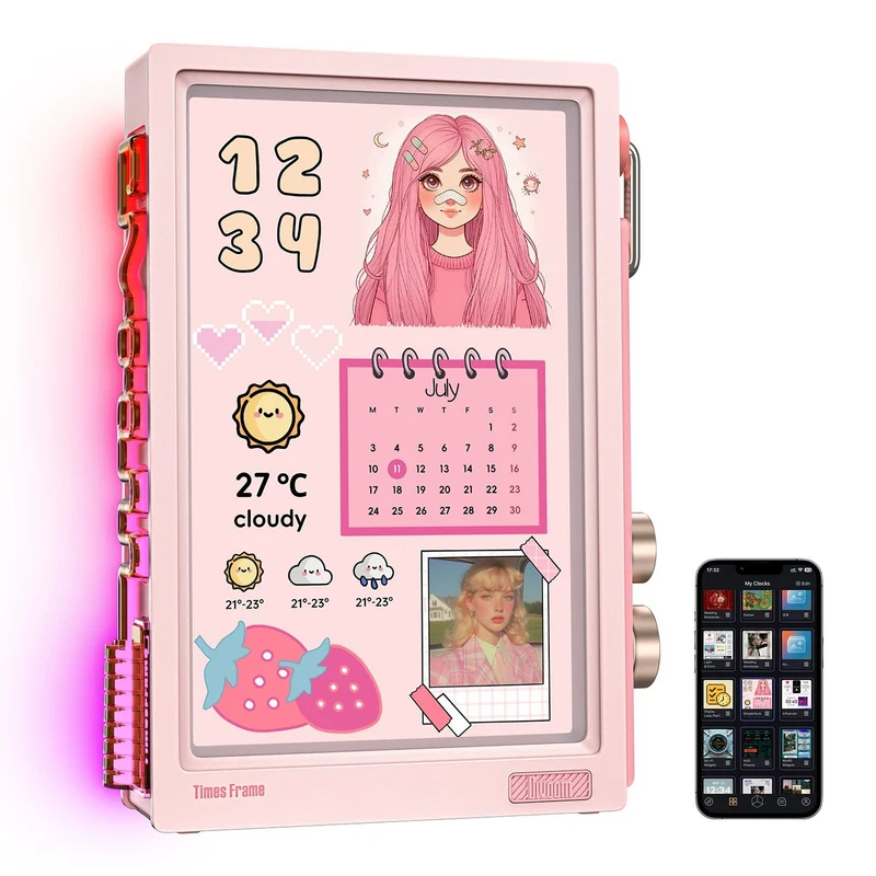 Divoom Emodo Pixel Badge + Times Frame Bundle