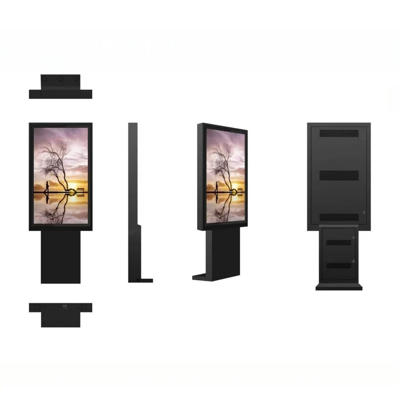 2500-Nit IP66 Outdoor High-Brightness LCD Digital Signage Display | Single Screen | 32–86 Inch | Optical Bonding | Wall-Mount or Floor-Standing | Optional Touchscreen