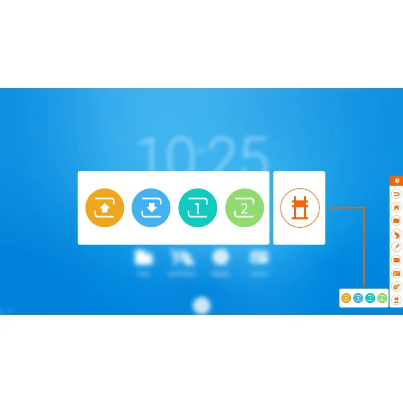 Support mobile motorisé pour écran interactif ajustable électriquement en hauteur