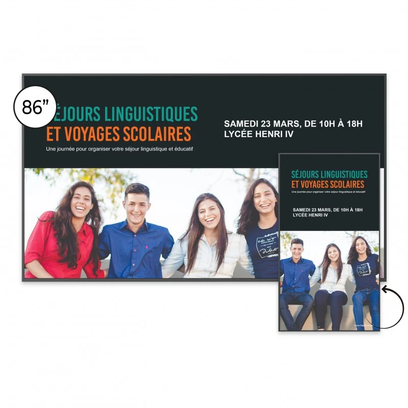Ecran d'affichage SpeechiDisplay UHD 86" Android 11