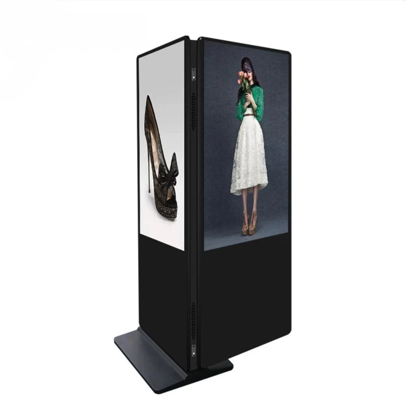 55‘’ Double-Sided Indoor Movable LCD Digital Signage Display | Android RK3568 2GB+32GB | Non-Touch | CMS Preinstalled
