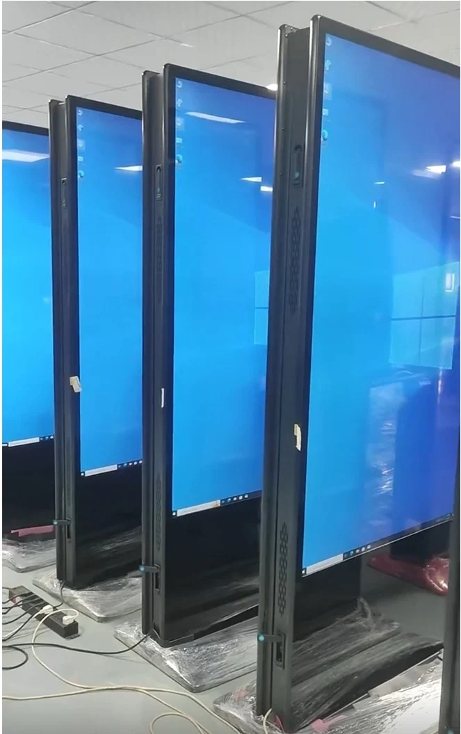 55‘’ Double-Sided Indoor Movable LCD Digital Signage Display | Android RK3568 2GB+32GB | Non-Touch | CMS Preinstalled