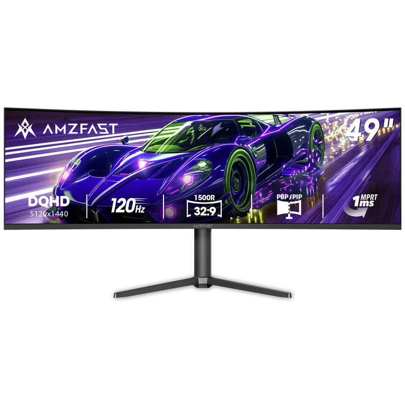 AMZG49C7U, 49" Super Ultrawide Curved Gaming Monitor DQHD 5120x1440 120Hz