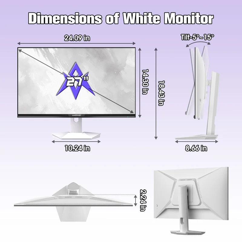 AMZG27F6Q, 27" Gaming Monitor QHD 2560x1440p 200Hz