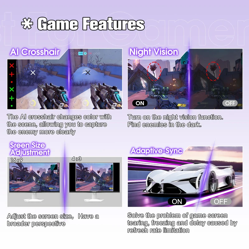 AMZG27F6Q, 27" Gaming Monitor QHD 2560x1440p 200Hz